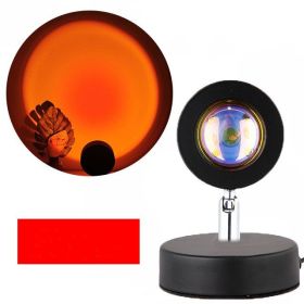 Sunset Lamp Rainbow Projector Night Light Projection Led Desk Lamp For Bedroom Atmosphere Rainbow Lamp Decoration Light (Option: Sunset glow-5W-USB)