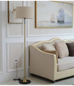 Modern Simple Led Floor Lamp (Option: Linen-E27-AU)
