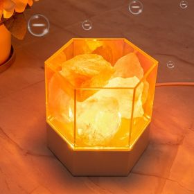 Creative Gift Girl Bedroom Salt Stone Night Light (Option: Warm light-USB)