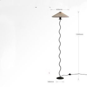 Japanese Minimalist Living Room Bedroom Lamp Bedside (Option: Beige-Floor lamp)