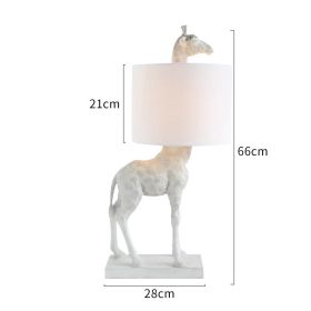 Study Bedroom Bedside Giraffe Table Lamp (Option: White-US)